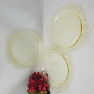 Depression Hocking Princess Yellow Plates